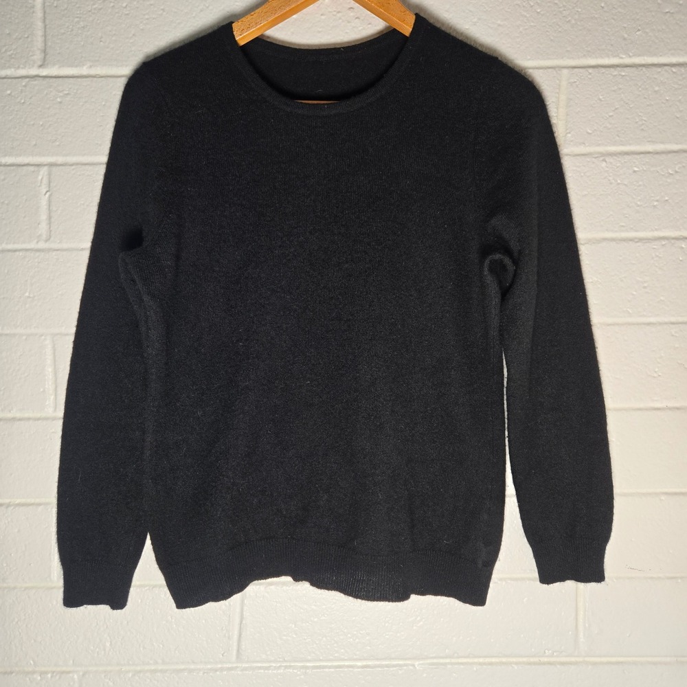 Everlane 100% Cashmere Crewneck Sweater Black Mens Large Office Career Classic